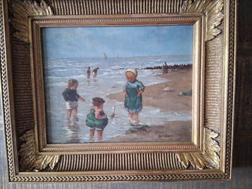 H.W.G.Winter (XX) - Kinderen op het strand