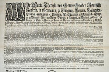Document - Maria Theresia, Kaiserin von Österreich - Maria