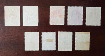 België 1905 - Tentoonstelling Luik - 9 vignetten ongebruikt, Gestempeld