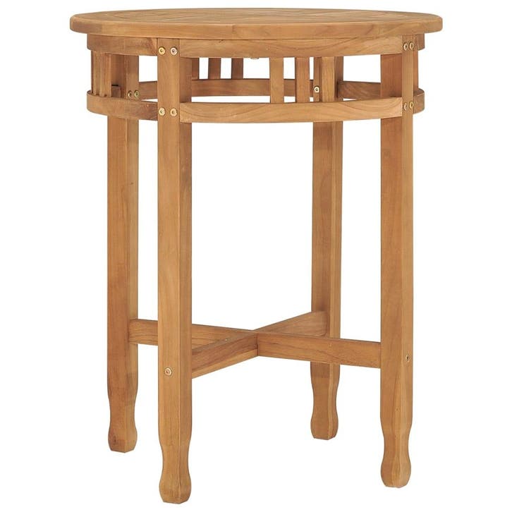 vidaXL Bistrotafel inklapbaar Ø60x75,5 cm massief teakhout, Maison & Meubles, Tables | Tables à manger, Envoi