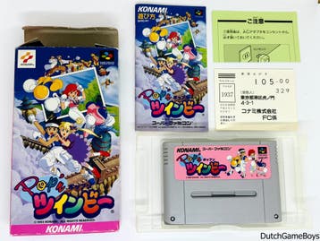 Super Famicom - Popn TwinBee + Reg. Card, Games en Spelcomputers, Verzenden, Gebruikt