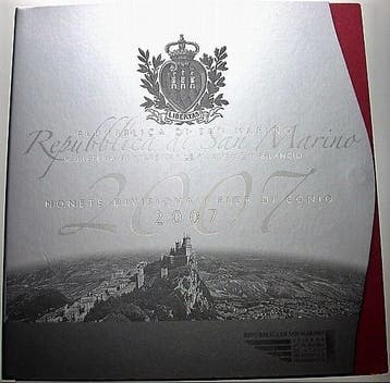 8,88 Euro,munten set 1 Cent-2 Euro 2007 San Marino Republik, Verzenden, België