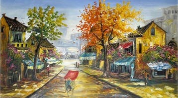 Hung Richard (1966) - Cité en fleurs 100 180 cm (Big size)