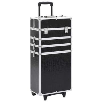 vidaXL Make-up trolley aluminium zwart met, Verzenden, Nieuw
