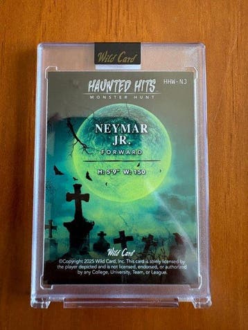 2025 Wild Card Haunted Hits Neymar Jr 1/1 USA Exclusive Card, Nieuw
