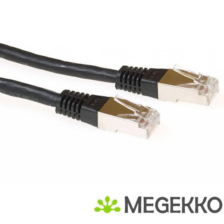 ACT Zwarte 10 meter LSZH SFTP CAT6A patchkabel met RJ45, Computers en Software, Pc- en Netwerkkabels, Nieuw, Verzenden