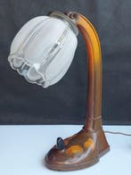 Lampe de table - articulé - Verre transparent et satiné.,, Maison & Meubles
