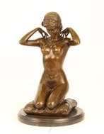 sculptuur, Exceptional Art Deco Bronze Sculpture – Female, Antiquités & Art, Curiosités & Brocante