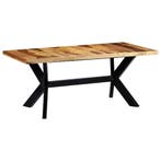 vidaXL Eettafel 180x90x75 cm massief acaciahout, Verzenden