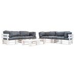 vidaXL 6-delige Loungeset pallet met grijze kussens hout, Verzenden, Nieuw, Loungeset