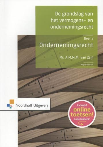 Ondernemingsrecht / De grondslag van het vermogens- en, Verzenden, Gelezen, A.M.M.M. van Zeijl
