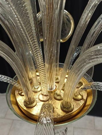 Lustre - Stagno - Verre de Murano - 5 lumières