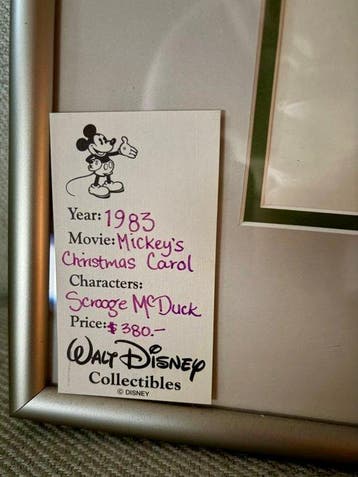Disney - 1 Animatiecel - Uncle Scrooge - Mickeys Christmas, Nieuw