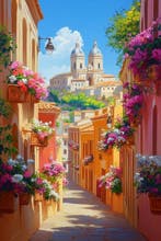 Iconica - Charming Italian Alley · XXL, Antiek en Kunst