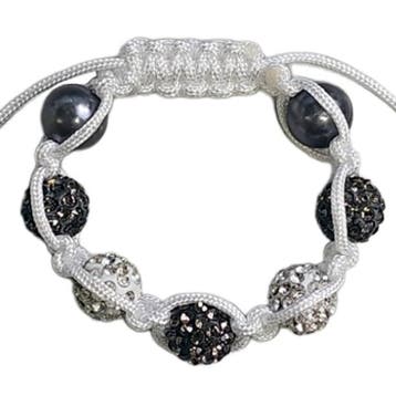 Fako Bijoux - Kinderarmband - Disco Dots Kids - Wit -, Verzenden