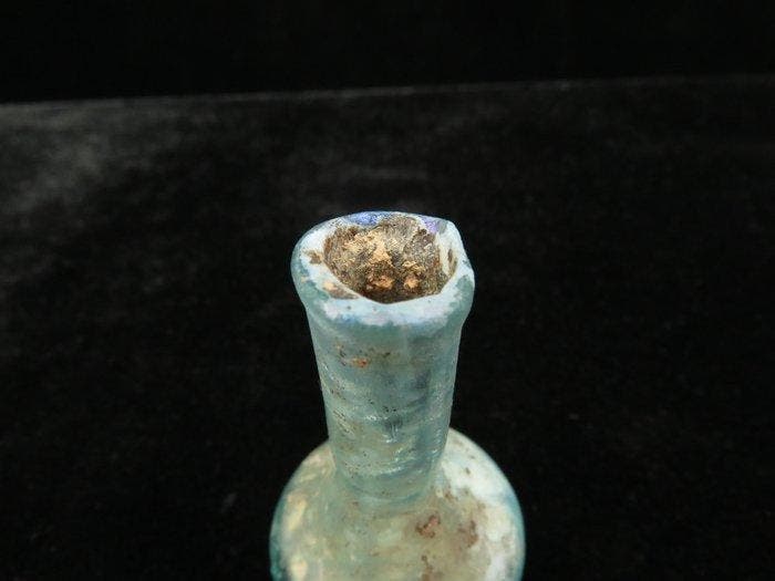 Oud-Romeins Glas Parfum/Zalffles (1x) - 4.3 cm (Zonder, Antiquités & Art, Antiquités | Autres Antiquités