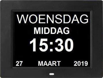 Dementieklok Digitale klok Kalenderklok Seniorenklok Klok me, Verzenden, Nieuw