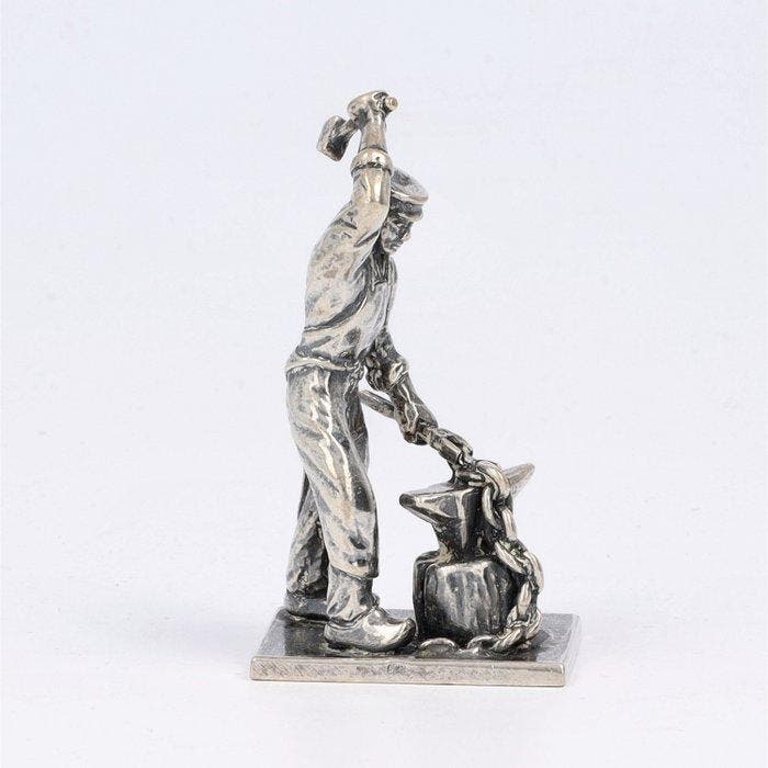 Smid - Beeldje - .835 zilver, Antiek en Kunst, Antiek | Zilver en Goud