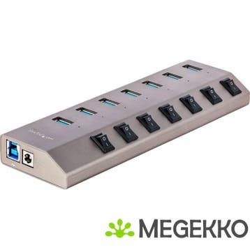 StarTech.com 7-Port Self-Powered USB-C Hub met Individuele, Verzenden, Nieuw