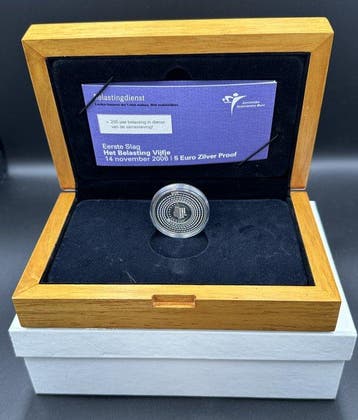 Nederland. 5 Euro 2006 Het Belasting vijfje Eerste Slag