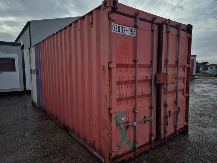 containeropslag 20ft. met verlichting HS-1585, Articles professionnels, Machines & Construction | Abris de chantier & Conteneurs