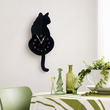 Ornement décoratif - Pendule murale moderne pour chat