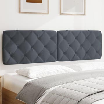 vidaXL Hoofdbordkussen 180 cm fluweel donkergrijs, Verzenden