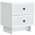 vidaXL Nachtkastje met lade Wit 43 x 34,5 x 47,5 cm Bewerkt, Verzenden, Nieuw
