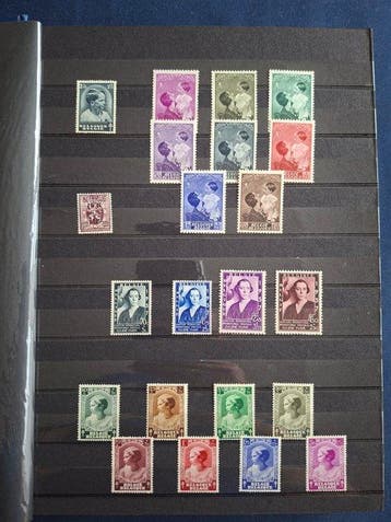 België 1937/1949 - volledige reeksen uit de periode, Gestempeld