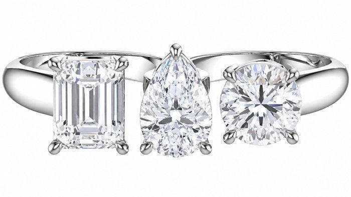 Ring - 14 karaat Witgoud - 10.47ct. tw. Diamant (Lab-grown), Bijoux, Sacs & Beauté, Bagues