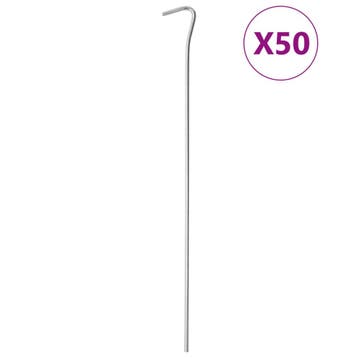 vidaXL Tentharingen 50 st Ø4 mm 30 cm gegalvaniseerd staal, Verzenden