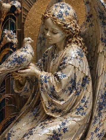 Yamila - Jesús en Kintsugi y la Paloma de la Paz