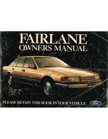 1989 FORD FAIRLANE INSTRUCTIEBOEKJE ENGELS (AU)