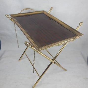 Bijzettafel - Vouwbaar met uitneembaar dienblad - Hout,, Nieuw