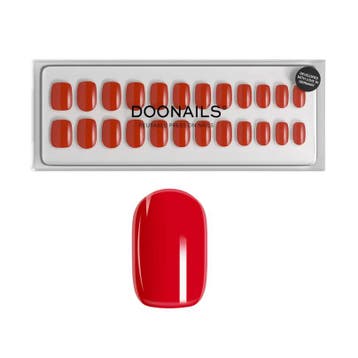 Doonails - Soft Gel Press Ons - Rose Red Short Square, Verzenden, Nieuw