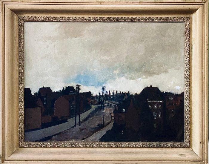 Rik Slabbinck (1914 - 1991) - Stadszicht, Antiquités & Art, Art | Peinture | Classique