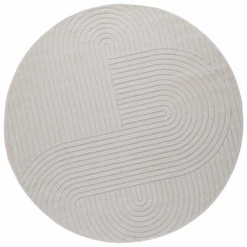 vidaXL Binnen- en buitenkleed PALMERAS Crème Ø 120 CM, Verzenden