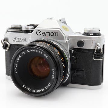 Canon AE-1 zilver + FD 50mm f/1.8 | Tweedehands, TV, Hi-fi & Vidéo, Verzenden
