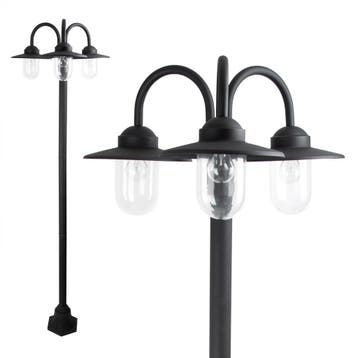 Stal- &amp; Boerderijlampen Dolce Retro 3 Lichts lantaarn zw, Verzenden, Staande lamp, 50 tot 250 watt, Nieuw
