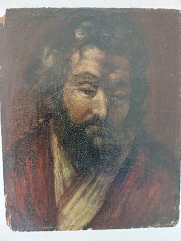 Hollandse school (XIX) naar Rembrandt van Rijn - Oude man