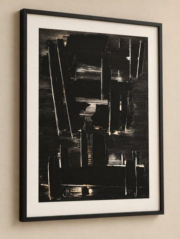 Pierre Soulages (1919-2022) - Peinture Huile sur Toile