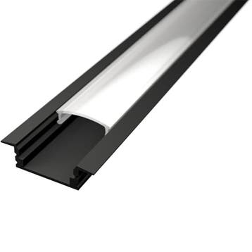 LED Strip Profiel Velvalux Profi - Zwart Aluminium Inbouw 1m, Verzenden, Nieuw