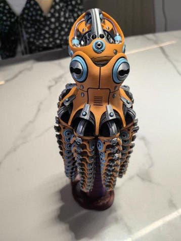 Figure - Robot octopus - Plastique, Résine