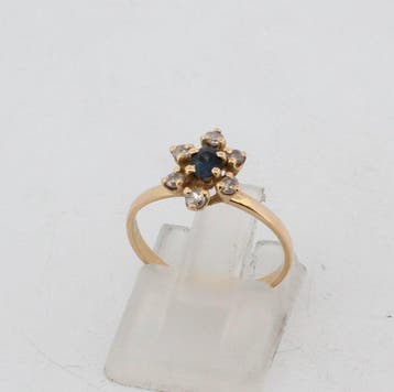 Sans prix de réserve - Bague - 18 carats Or jaune Saphir -