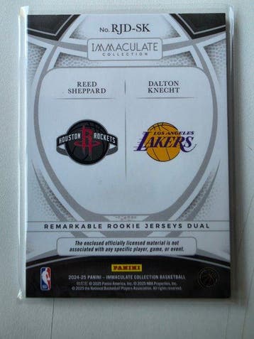 2024/25 Panini Immaculate Collection Reed Sheppard Dalton