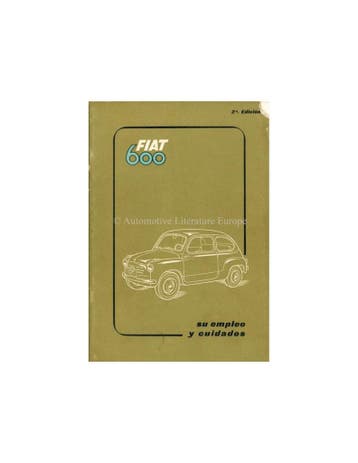 1955 FIAT 600 INSTRUCTIEBOEKJE SPAANS