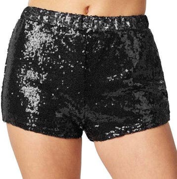 2dekans | Dressforfun Pailletten-short zwart M -, Ophalen of Verzenden, Nieuw
