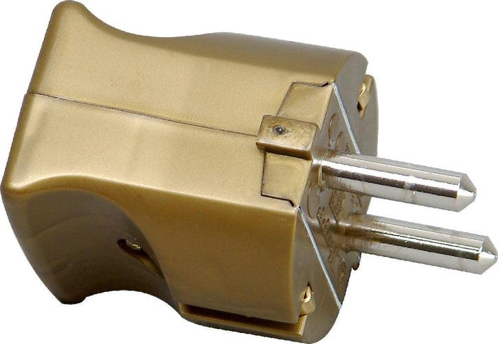 Kopp Right Angle Bronze Plug Durable Plastic 16A Gold -, Bricolage & Construction, Électricité & Câbles, Envoi