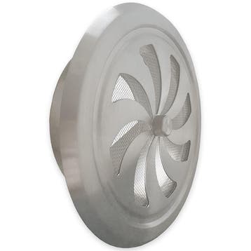 Afsluitbaar rooster/ventiel rond Ø150mm - Geborsteld RVS, Doe-het-zelf en Bouw, Verzenden, Nieuw