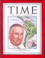 Cover Time Magazine1945 met  Spruille Braden (lijst optie), Verzenden, Foto of Poster